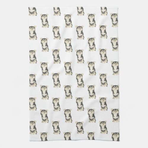 Chihuahua Long Haired Tricolor Kitchen Towel