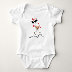Chihuahua Love Bites Valentines Day Gifts For Her Baby Bodysuit