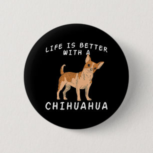 Chihuahua Love Chiuaua Dog Mom Lovers Saying Chiwa Button