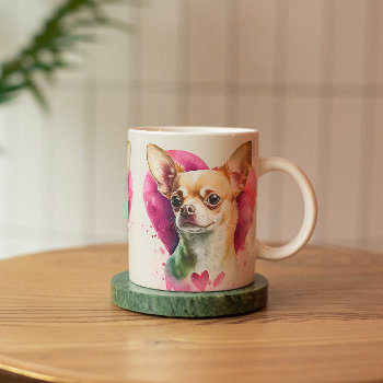 Chihuahua Love Graphic Coffee Mug by PaintedDreamsDesigns at Zazzle