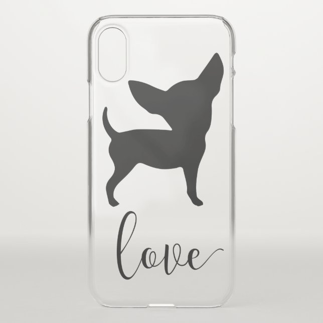 Chihuahua Love iPhone X Clearly™ Deflector Case (Back)