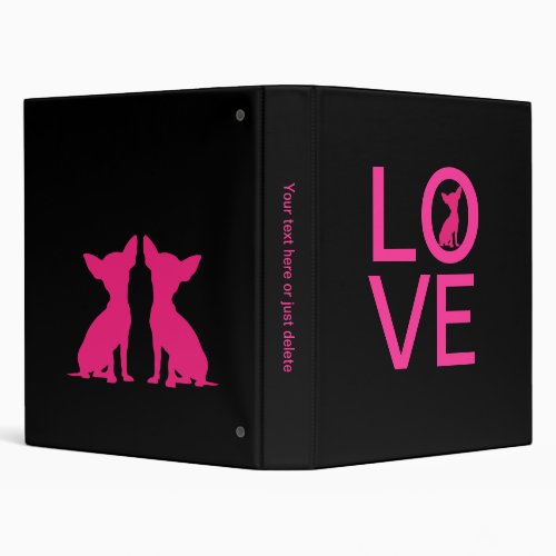 Chihuahua love pink dog cute binder photo album binder