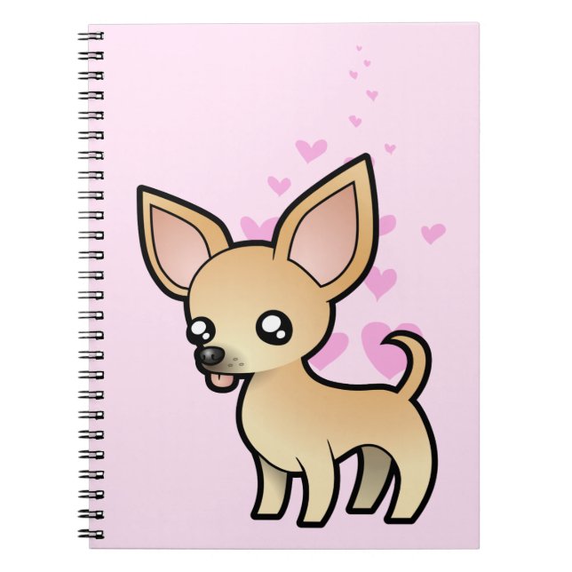 Chihuahua Love (smooth coat) Notebook (Front)