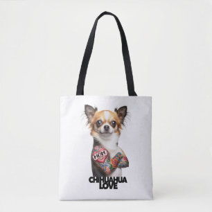CHIHUAHUA LOVE tattoo artist mom tat ink pet dog Tote Bag