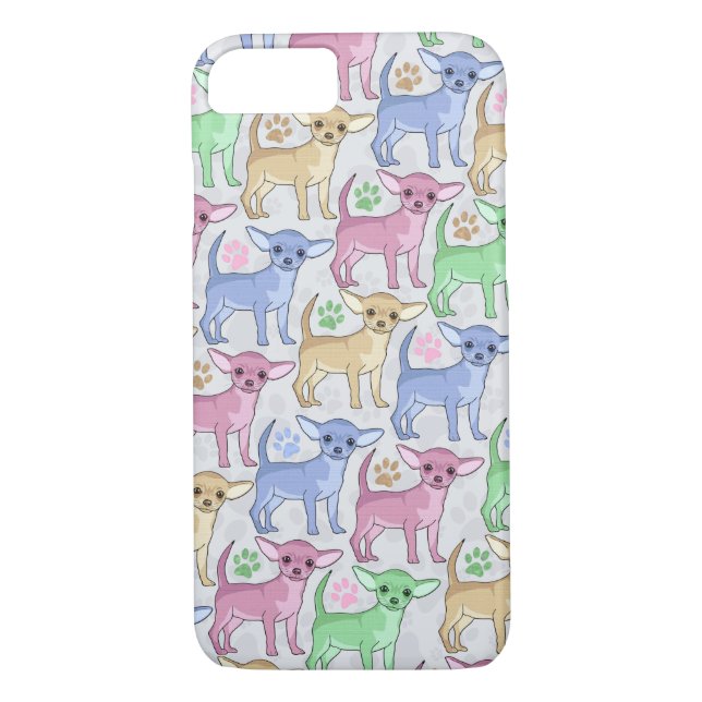 Chihuahua Lover Colorful Pattern Case-Mate iPhone Case (Back)
