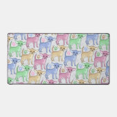 Chihuahua Lover Colorful Pattern Desk Mat (Front)