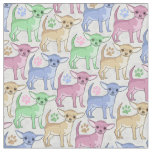 Chihuahua Lover Colorful Pattern Fabric