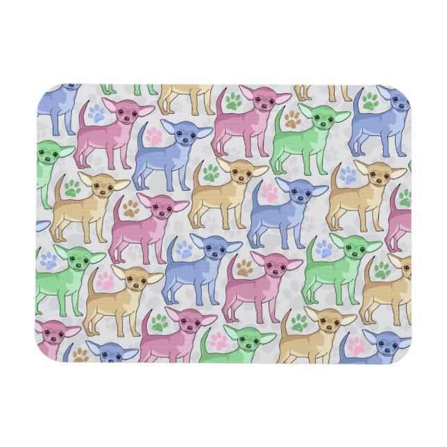 Chihuahua Lover Colorful Pattern Magnet (Horizontal)