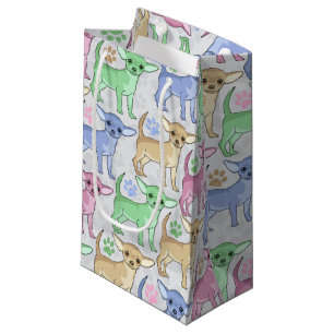 Chihuahua Lover Colorful Pattern Small Gift Bag