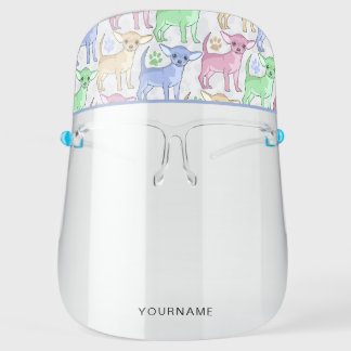 Chihuahua Lover Colorful Personalize Face Shield