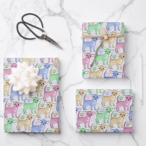 Chihuahua Lover Colorful Wrapping Paper Sheets