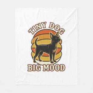 Chihuahua Lover Shirt Retro Engraved Dog Humor Des Fleece Blanket
