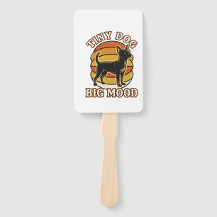 Chihuahua Lover Shirt Retro Engraved Dog Humor Des Hand Fan