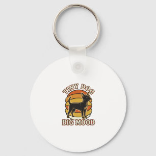 Chihuahua Lover Shirt Retro Engraved Dog Humor Des Keychain