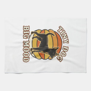 Chihuahua Lover Shirt Retro Engraved Dog Humor Des Kitchen Towel