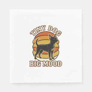 Chihuahua Lover Shirt Retro Engraved Dog Humor Des Napkins