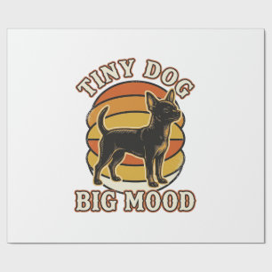 Chihuahua Lover Shirt Retro Engraved Dog Humor Des Wrapping Paper