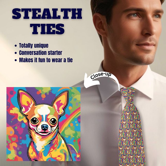 Chihuahua Lover's Stealth Neck Tie (Creator Uploaded)