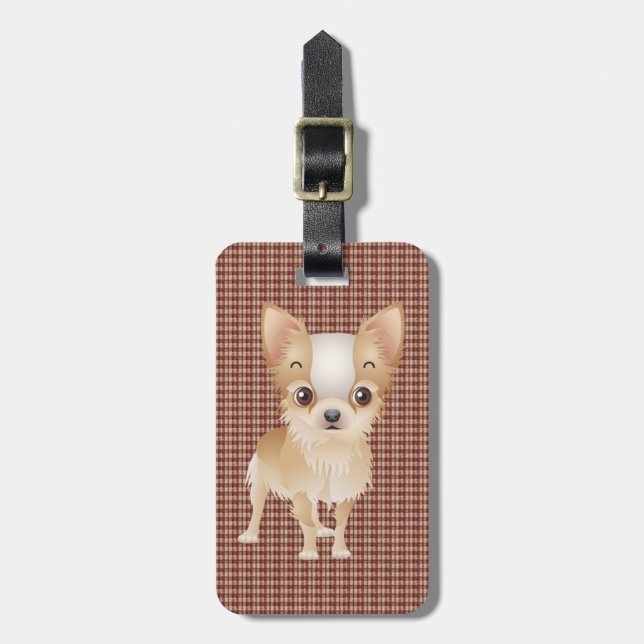 chihuahua luggage tag (Front Vertical)