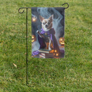 Chihuahua Magician Halloween Garden Flag