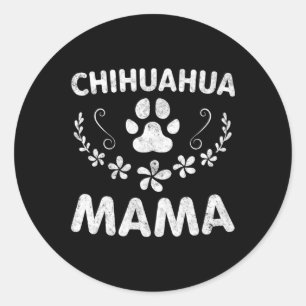 Chihuahua Mama Classic Round Sticker