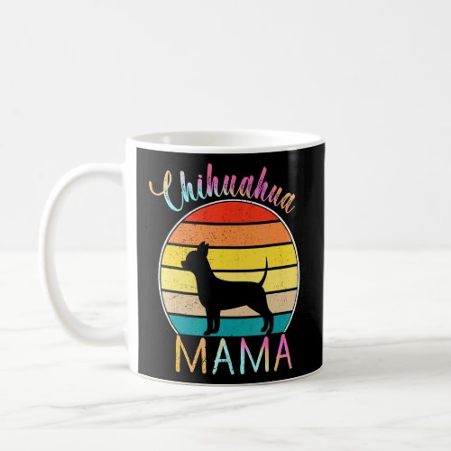 Chihuahua Mama Colorful Bully Vintage Retro Sunset Coffee Mug