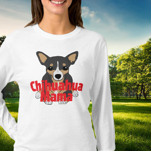Chihuahua Mama Cute Black Tan T-Shirt