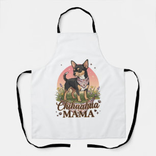 Chihuahua Mama Dog Pink Floral Bandana_1 Apron