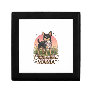 Chihuahua Mama Dog Pink Floral Bandana_1 Gift Box