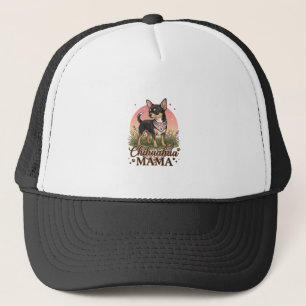 Chihuahua Mama Dog Pink Floral Bandana_1 Trucker Hat