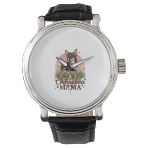 Chihuahua Mama Dog Pink Floral Bandana_1 Watch