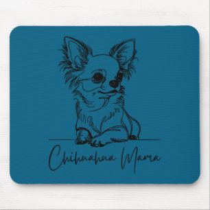 Chihuahua Mama Long Haired Chihuahua Mom Cute Dog  Mouse Pad