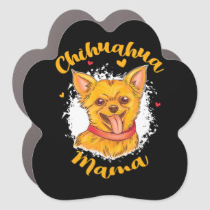 Chihuahua Mama Small Dog Lover Cute Chihuahua  Car Magnet