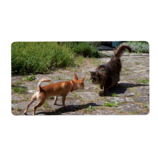 Chihuahua Meets Cat Label