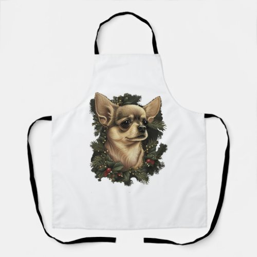 Chihuahua  Merry Christmas  X_Mas Tree  Cute     Apron