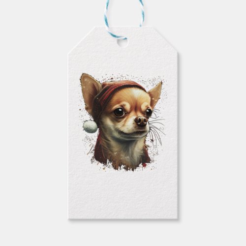 Chihuahua  Merry Christmas  X_Mas Tree  Cute Gift Tags
