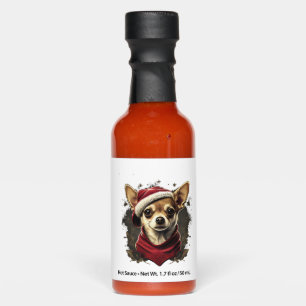 Chihuahua Merry Christmas X-Mas Tree Cute Hot Sauces