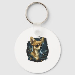 Chihuahua Merry Christmas X-Mas Tree Cute Keychain