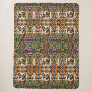Chihuahua Mexican Floral Abstract  Sherpa Blanket
