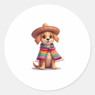 Chihuahua  Mexico  Cinco de Mayo  Funny Dog  (1) Classic Round Sticker