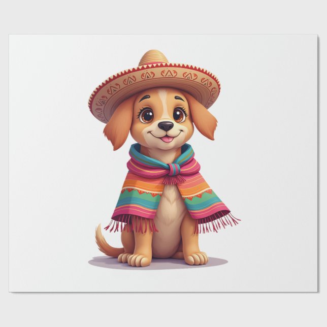 Chihuahua  Mexico  Cinco de Mayo  Funny Dog  (1) Wrapping Paper (Flat)