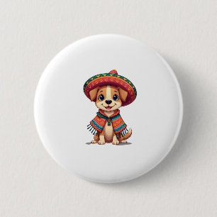 Chihuahua Mexico Cinco de Mayo Funny Dog (3) Button