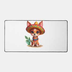Chihuahua  Mexico  Cinco de Mayo  Funny Dog   (3) Desk Mat