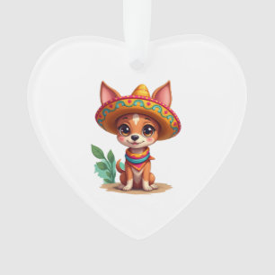 Chihuahua Mexico Cinco de Mayo Funny Dog (3) Ornament