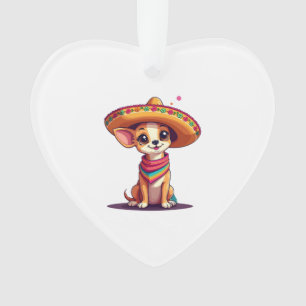 Chihuahua  Mexico  Cinco de Mayo  Funny Dog   (4) Ornament