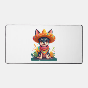Chihuahua  Mexico  Cinco de Mayo  Funny Dog   (5) Desk Mat
