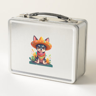 Chihuahua Mexico Cinco de Mayo Funny Dog (5) Metal Lunch Box