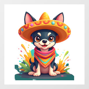 Chihuahua Mexico Cinco de Mayo Funny Dog (5) Wall Decal