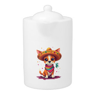 Chihuahua  Mexico  Cinco de Mayo  Funny Dog   (6) Teapot