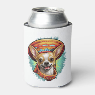 Chihuahua Mexico Cinco de Mayo Funny Dog Can Cooler